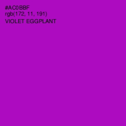 #AC0BBF - Violet Eggplant Color Image