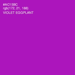 #AC15BC - Violet Eggplant Color Image
