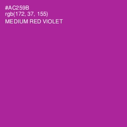#AC259B - Medium Red Violet Color Image