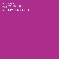 #AC2D8B - Medium Red Violet Color Image