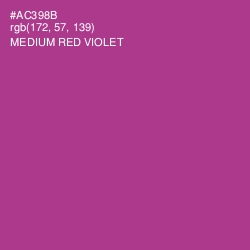 #AC398B - Medium Red Violet Color Image