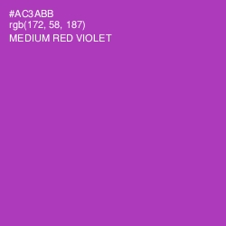 #AC3ABB - Medium Red Violet Color Image