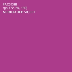 #AC3C8B - Medium Red Violet Color Image