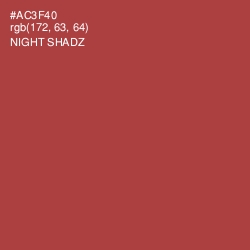 #AC3F40 - Night Shadz Color Image