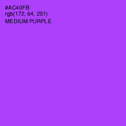 #AC40FB - Medium Purple Color Image