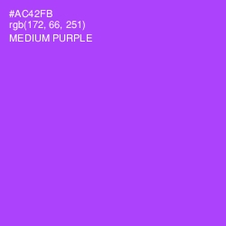 #AC42FB - Medium Purple Color Image