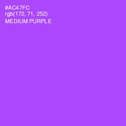 #AC47FC - Medium Purple Color Image