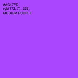 #AC47FD - Medium Purple Color Image