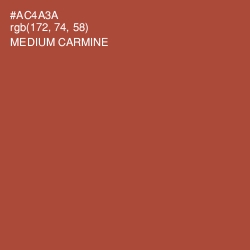 #AC4A3A - Medium Carmine Color Image
