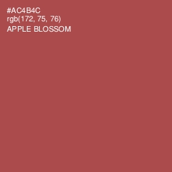 #AC4B4C - Apple Blossom Color Image