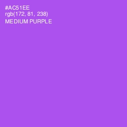 #AC51EE - Medium Purple Color Image