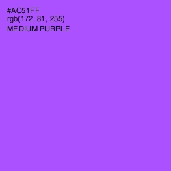 #AC51FF - Medium Purple Color Image