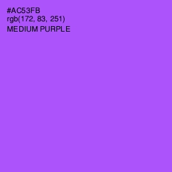 #AC53FB - Medium Purple Color Image
