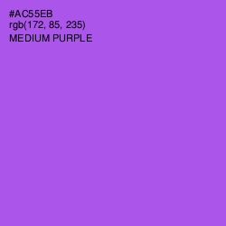 #AC55EB - Medium Purple Color Image