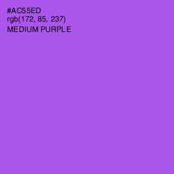 #AC55ED - Medium Purple Color Image