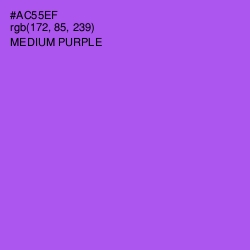 #AC55EF - Medium Purple Color Image