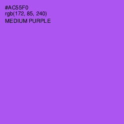 #AC55F0 - Medium Purple Color Image