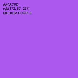 #AC57ED - Medium Purple Color Image