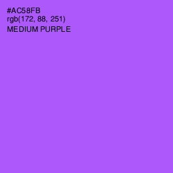 #AC58FB - Medium Purple Color Image