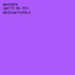 #AC59FB - Medium Purple Color Image