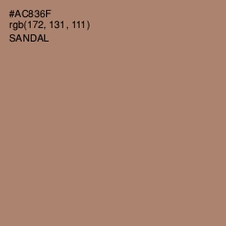 #AC836F - Sandal Color Image