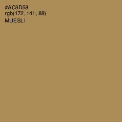 #AC8D58 - Muesli Color Image