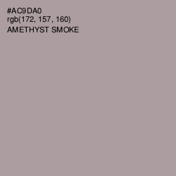 #AC9DA0 - Amethyst Smoke Color Image