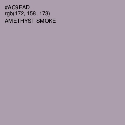 #AC9EAD - Amethyst Smoke Color Image