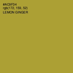 #AC9F34 - Lemon Ginger Color Image