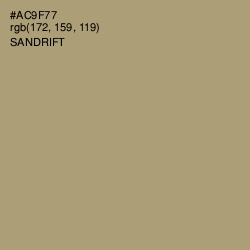 #AC9F77 - Sandrift Color Image