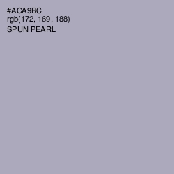 #ACA9BC - Spun Pearl Color Image