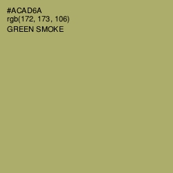 #ACAD6A - Green Smoke Color Image