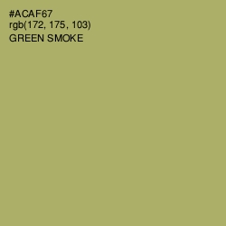 #ACAF67 - Green Smoke Color Image