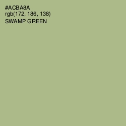 #ACBA8A - Swamp Green Color Image