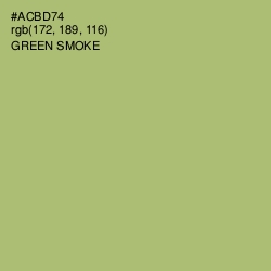 #ACBD74 - Green Smoke Color Image