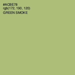 #ACBE78 - Green Smoke Color Image