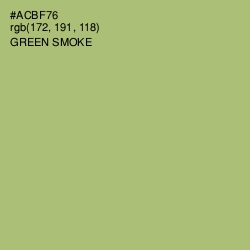 #ACBF76 - Green Smoke Color Image