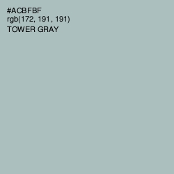 #ACBFBF - Tower Gray Color Image