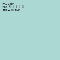 #ACD8D4 - Aqua Island Color Image