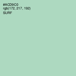 #ACD9C0 - Surf Color Image