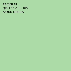 #ACDBA8 - Moss Green Color Image