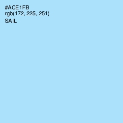 #ACE1FB - Sail Color Image