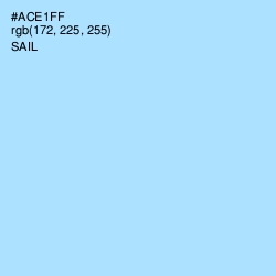 #ACE1FF - Sail Color Image
