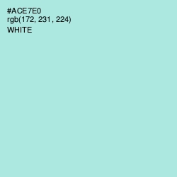 #ACE7E0 - Blizzard Blue Color Image