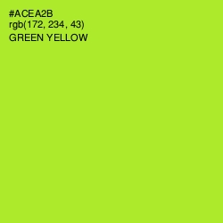 #ACEA2B - Green Yellow Color Image