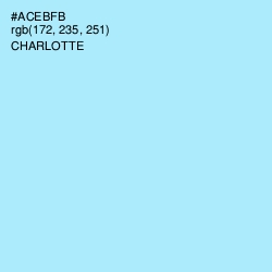 #ACEBFB - Charlotte Color Image