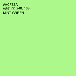 #ACF88A - Mint Green Color Image