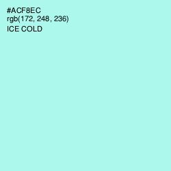 #ACF8EC - Ice Cold Color Image
