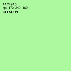 #ACF9A0 - Celadon Color Image