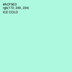 #ACF9E0 - Ice Cold Color Image